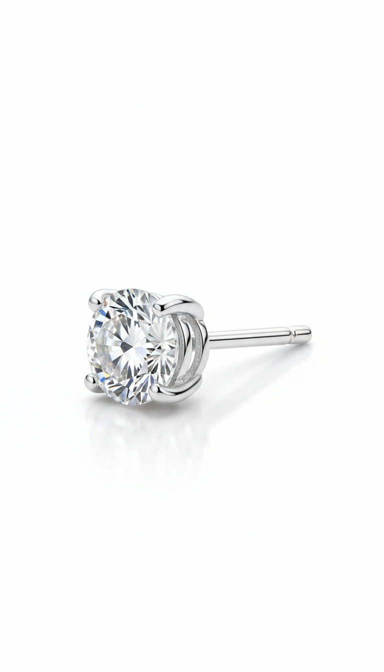 Solitaire Sparkle Stud