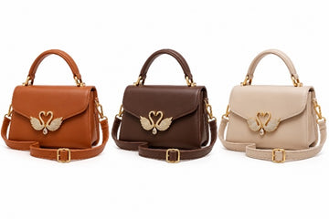 Swan Detail Top Handle Bag